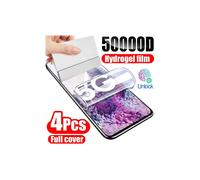 4 protectores de pantalla de hidrogel compatibles con Samsung S25, S24, S23 Ultra, S22, S21, S20, S10, S9, S8 Plus FE, Note20, 10, 9, 8 Plus.
