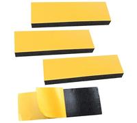 4 protectores de pared para garajes, parachoques de pared de garaje, 30 x 10 x 3 cm, espuma adhesiva para paredes de garaje, para puertas de coche, garaje y carport (negro)