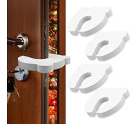 4 protectores de pinza para puerta, color blanco, para niños pequeños y mascotas (gatos/perros) | Evita que se atasquen