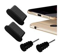 4 protectores de polvo USB 3.1 tipo C para Samsung Galaxy A07 A17 A37 A57 A56 A36 A16 A55 A35 A15 A54 A34 A14 A52 A51 S20 FE S21 S22 S23 S24 S25 S26 Auriculares Protección Tapa Polvo Tapón TypeC Negro