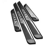 4 Protectores de Umbral de Puerta de Acero Inoxidable Coche para Estribos para Opel Mokka, Placa Protectora Exterior de Coche Antiarañazos