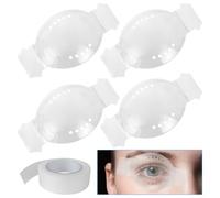 4 protectores oculares transparentes, parches ventilados después de la cirugía de cataratas, protectores de ojos de plástico con 10 agujeros con cinta adhesiva, máscaras transpirables para ojos
