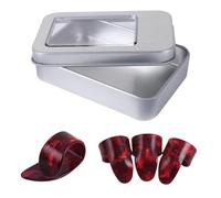 4 púas de pulgar y dedo para guitarra plana para accesorios acústicos, duraderos y accesorios de dedo