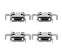 4 puertos de carga para controlador compatible con Xbox One Dual Sense Controller Reemplazo USB puerto de carga enchufe plateado
