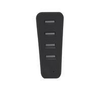 4 Puertos Divisor USB Extensor de transmisión de Alta Velocidad para PS5 Slim Host USB 2.0 HUB Cables USB Expansor Multipuerto Divisor de Carga (Negro)