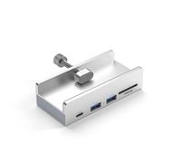4 puertos USB 3.0 HUBs Adaptador divisor USB con fuente de alimentación, tipo clip, divisor múltiple, transmisión de datos de velocidad rápida, base de expansión USB