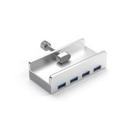 4 puertos USB 3.0 HUBs Adaptador divisor USB con fuente de alimentación, tipo clip, divisor múltiple, transmisión de datos de velocidad rápida, base de expansión USB