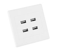 4 puertos USB DC 5V Oficina en el hogar Toma de corriente eléctrica montada en la pared Protector contra sobretensiones Tomacorriente del cargador Enchufe de pared Con protección contra sobretensión p