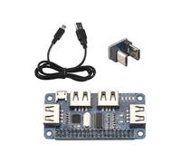 4 Puertos Usb Hub Hat Para Raspberry Pi 3/2 / Zero W Extension Board Usb A Uart Para Depuracion En Serie Compatible Con Usb2.0 / 1.1