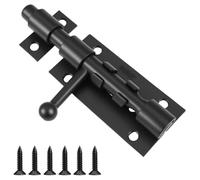 4 Pulgadas Pestillos para Puertas, Puerta 304 Inoxidable, Cerrojo Puerta con 6 Tornillos, Pestillo de Puerta Corredera Resistente con Agujero para Candado, Pestillo Deslizante para Jardín, Gabinetes