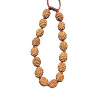 4 pulseras Mukhi Indonesia Rudraksha en hilo/Señor Brahma/Indonesia Cuatro Mukhi Rudraksha Pulsera en hilo de seda rojo
