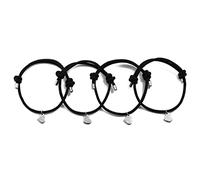 4 pulseras para parejas con imán a juego con colgante de conexión de corazón ajustable, joyería de moda