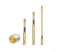 4 puntas de destornillador cruzadas PH2 magnetizadas con magnetizador para un mejor agarre (70+90+150 mm)