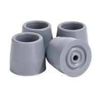 4 puntas de goma de repuesto resistentes de 1 1/8 pulgadas para andadores, comodes, sillas de ducha y más