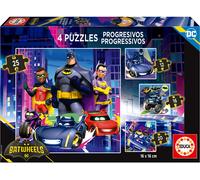 4 Puzzles Progresivos 12-16-20-25 Batwheels - EDUCA