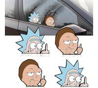4 Pz Reflectantes Rick y Morty Pegatinas Coche, Pegatinas Anime, Pegatina Moto, Pegatina Coche Exterior, Pegatinass Coches Familia Para Coches, Cuadernos, Ventanas, Etc