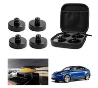 [4 PZS] GAFAT Almohadillas de Goma para Tesla Model Y Juniper Standard Model 3 Highland S X 2016-2026, Gato Hidráulico Adaptador Estabilizador Jack Pad, con Organizador, Tesla Accesorios (Negro)