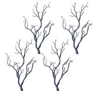 4 ramas de árbol de plástico para composición decorativa, trabajo, hogar, práctica de estilo y preparación de eventos (azul)