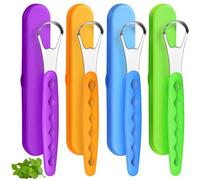 4 raspadores de lengua para adultos y niños, cepillo de lengua de acero inoxidable, raspador de lengua de metal, reduce el mal aliento, con fundas de viaje para hombres y mujeres, boca oral (morado