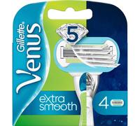 4 Recambios de cuchillas de afeitar Gillette Venus Embrace Women's Sensitive de 5 hojas lisas