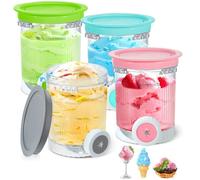 4 recipientes Creami para Ninja Swirl CREAMi NC701EU 480 ml, sin BPA y aptos para lavavajillas, vasos compatibles con Ninja Creami Swirl, accesorios para máquina de hielo Ninja Swirl