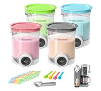 4 recipientes de repuesto compatibles con la máquina de helados Ninja Swirl by CREAMi NC700 NC701EU Series, para accesorios de copas de helado Ninja Swirl by Creamy, sin BPA y aptos para lavavajillas.