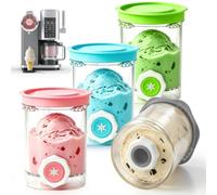 4 recipientes para Ninja Creami Swirl NC701EU 480 ml, apto para lavavajillas y sin BPA, recipiente Swirl Pints y tapa, compatible con máquina de hielo Ninja Swirl, para accesorios Ninja Swirl (B)