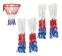 4 redes de baloncesto, red de baloncesto profesional, red de baloncesto portátil, adecuada para campos de deportes escolares, deportes de baloncesto en interiores y exteriores (50 cm)