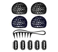 4 Redes Elásticas Para El Cabello Para Mujer, 1 Peine En Espiga, 5 Clips En Forma De U Para Peluca, Peine Hueco De Dientes Anchos, Boina Invisible Con Horquilla Fija.