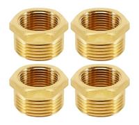 4 reductores de latón de 1 a 3/4 pulgadas (AG Ø 32 mm x IG Ø 25 mm), reducción AG/IG, accesorio de latón, accesorio de rosca para comercio, industria y hogar (1" a 3/4")