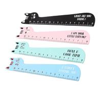 4 reglas de madera de gatito de dibujos animados, regla de dibujo geométrico, herramienta de medición para estudiantes, clase de arte, escala de madera