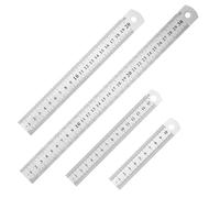 4 reglas de maquinista de acero inoxidable, regla de metal, regla de bolsillo de 4/6/8/12 pulgadas, regla métrica con herramienta de medición métrica, regla imperial, regla milimétrica para