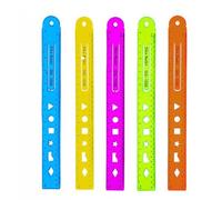 4 reglas flexibles de 15/20/30 cm, regla recta, matemáticas, dibujo, suave, flexible, suministros de oficina escolar