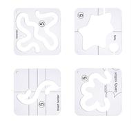 4 reglas para colchas masónicas de acrílico transparente para acolchar, regla de costura, patchwork a máquina, guías de bordado acrílico