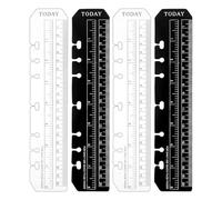4 reglas para marcapáginas, carpetas, regla A5, marcador de página de plástico, buscador de páginas para formato A5, cuaderno de 6 agujeros, hoja suelta, cuaderno estándar de 6 agujeros, regla