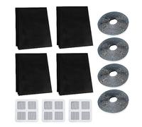 4 Rejillas Negras para Ventanas con 3 Pegatinas para Reparación de Pantalla, Mosquitera con Cinta Adhesiva Autoadhesiva, Adecuada para Todo Tipo de Puertas y Ventanas