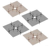 4 rejillas para macetas de 19/30 cm, barreras de plástico para evitar que las mascotas molesten el suelo, adecuadas para uso en interiores y exteriores (C)