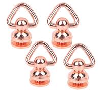 4 remaches de cabeza redonda, anillos de metal, remaches de uñas, picos giratorios para manualidades de cuero, cinturones, bolsos (Color Cobre)