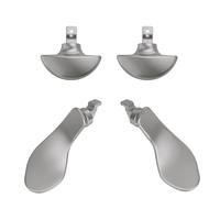 4 remos de mando Edge para PS5 DualSense Edge Controller Paddles para PS5 Edge, botón trasero de metal para PS5 Edge, color plateado