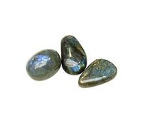 4 Rodados de Labradorita Pulida en Bruto Piedra Iridiscencia Cromática Cristales Brillos