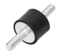 4 rodamientos de goma, amortiguadores de goma M6, cilíndricos, antivibración, con doble perno de tornillo para Bobbins (VV20 x 15 M6 x 18)
