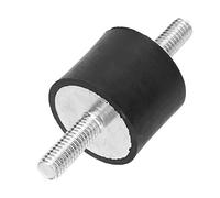 4 rodamientos de goma, amortiguadores de goma M6, cilíndricos, antivibración, con doble perno de tornillo para Bobbins (VV25 x 20 M6 x 18)
