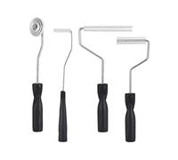 4 rodillos de fibra de vidrio de aluminio para técnicas de colocación manual en reparaciones automotrices y marinas, herramienta de eliminación de burbujas