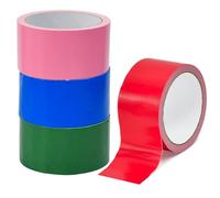 4 Rollos Cinta Adhesiva Tela Rojo/Verde/Azul Marino/Rosa Cinta para Marca Cinta Adhesiva de Tejido Impermeable Tape Tela para Exterior Interor Manualidades Cinta de Enmascarar Cinta de Carrocero