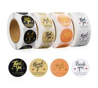 4 rollos de 2000 pegatinas redondas de agradecimiento de 1 pulgada de agradecimiento pegatinas de etiqueta de agradecimiento gracias por apoyar a mi pequeño negocio pegatinas para sobres, tarjetas de