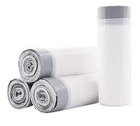 4 rollos de bolsas de basura con cordón, bolsas de basura pequeñas, bolsas de basura degradables, bolsas de basura de interior sin perfume, cocina, oficina (45x50 cm)