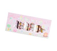 4 rollos de cinta decorativa con diseño de animales, cinta de papel para manualidades, manual de enmascaramiento, suministros de álbumes de recortes