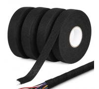 4 rollos de cinta para mazo de cables, 19 mm x 25 m, cinta adhesiva de tela no tejida