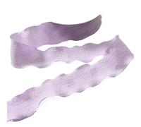 4 rollos de cintas seda gasa con bordes deshilachados hechas a mano for envolver invitaciones boda, ramos, regalos y decoraciones for fiestas para Embalaje en Caja(Purple)