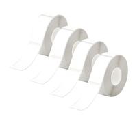 4 rollos de etiquetas térmicas, cinta térmica de repuesto, 12 x 40 mm, rollo térmico impermeable para el hogar, oficina, escuela, organización de almacenamiento (blanco, 160/rollo)